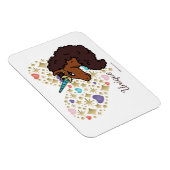 afro-eenhoorn | Uniek hartontwerp Magneet (Rechterzijde)