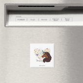 afro-eenhoorn | Uniek hartontwerp Magneet (Insitu (Vaatwasser))