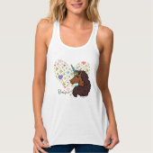 afro-eenhoorn | Uniek hartontwerp Tanktop (Voorkant)