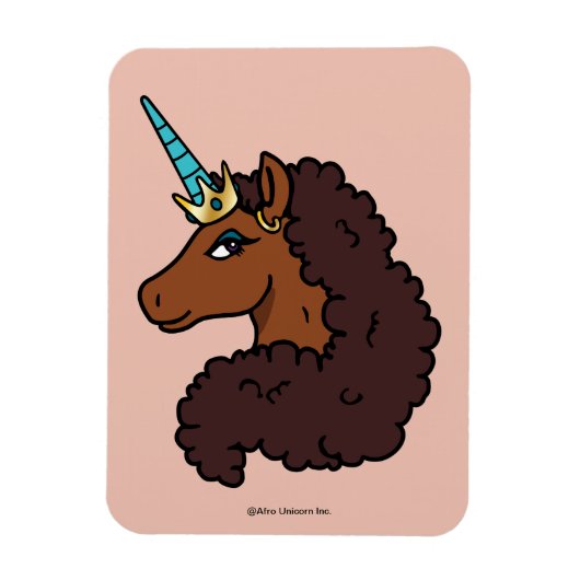 afro-eenhoorn | Uniek Magneet (Verticaal)