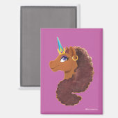 afro-eenhoorn | Uniek Magneet (Voorkant / Achterkant)