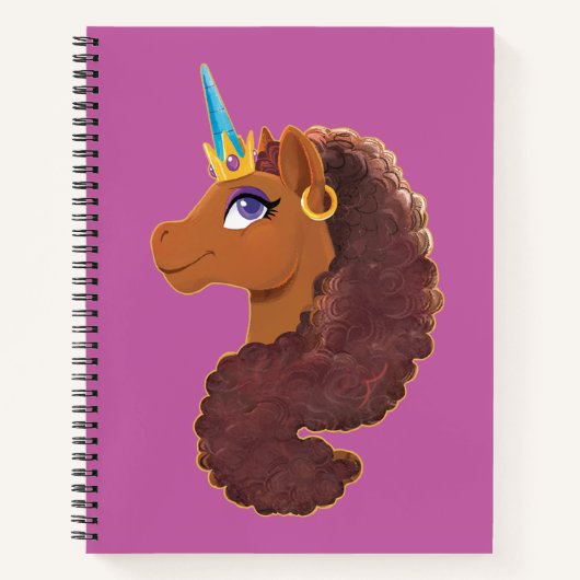 afro-eenhoorn | Uniek Notitieboek (Voorkant)