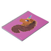 afro-eenhoorn | Uniek Notitieboek (Linkerzijde)