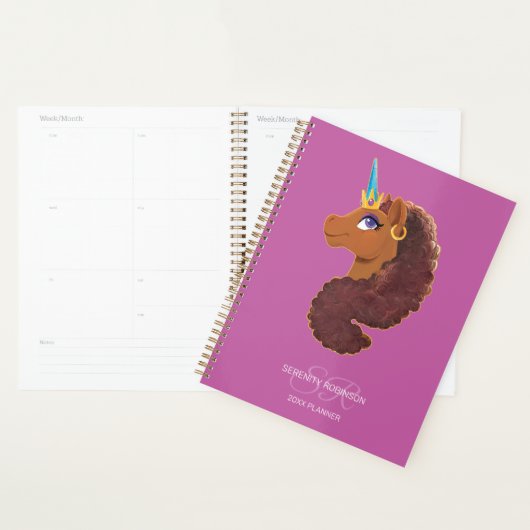 Afro Eenhoorn | Uniek Planner (Display)