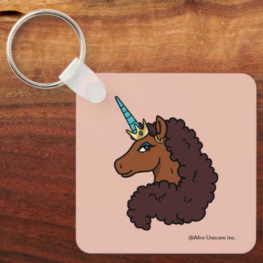 afro-eenhoorn | Uniek Sleutelhanger (Voorkant)