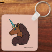 afro-eenhoorn | Uniek Sleutelhanger (Achterkant)