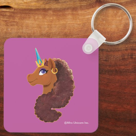 afro-eenhoorn | Uniek Sleutelhanger (Achterkant)