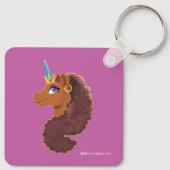 afro-eenhoorn | Uniek Sleutelhanger (Achterkant)