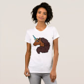 afro-eenhoorn | Uniek T-shirt (Voorkant volledig)