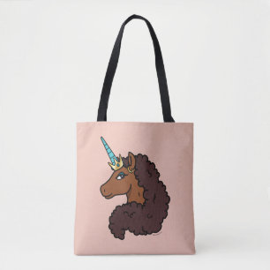 afro-eenhoorn   Uniek Tote Bag