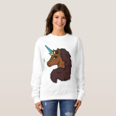 afro-eenhoorn | Uniek Trui (Voorkant volledig)