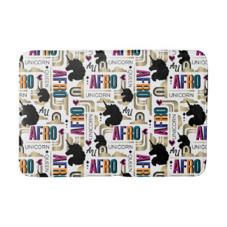 Afro Eenhoorn vet patroon Badmat