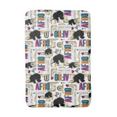 Afro Eenhoorn vet patroon Badmat (Voorkant Verticaal)