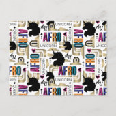 Afro Eenhoorn vet patroon Briefkaart (Voorkant)