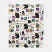 Afro Eenhoorn vet patroon Fleece Deken (Voorkant)