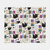 Afro Eenhoorn vet patroon Fleece Deken (Voorkant (Horizontaal))