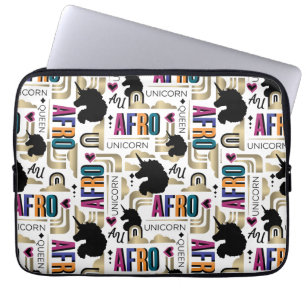 Afro Eenhoorn vet patroon Laptop Sleeve