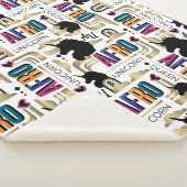 Afro Eenhoorn vet patroon Sherpa Deken (3/4)