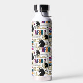 Afro Eenhoorn vet patroon Waterfles (Links)