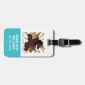 Afro-eenhoorntrio: uniek, goddelijk en magisch bagagelabel (Voorkant horizontaal)