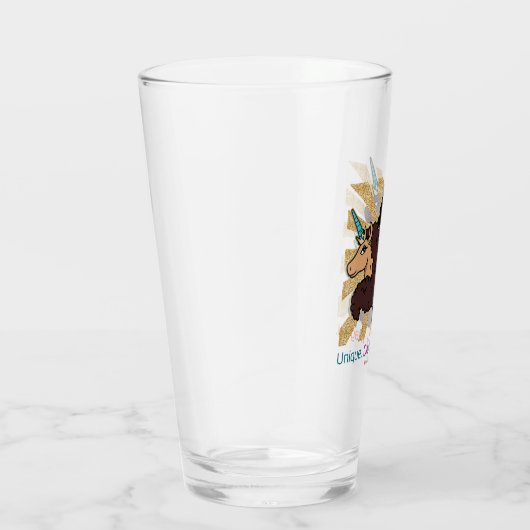 Afro-eenhoorntrio: uniek, goddelijk en magisch glas (Rechts)