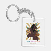 Afro-eenhoorntrio: uniek, goddelijk en magisch sleutelhanger (Voorkant Links)