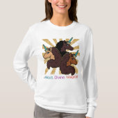 Afro-eenhoorntrio: uniek, goddelijk en magisch t-shirt (Voorkant)