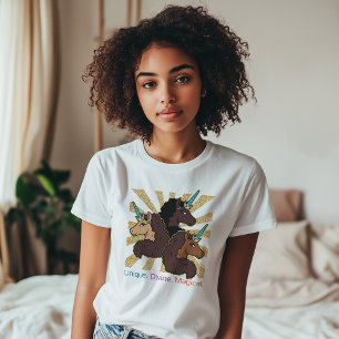 Afro-eenhoorntrio: uniek, goddelijk en magisch t-shirt
