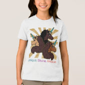 Afro-eenhoorntrio: uniek, goddelijk en magisch Tri-Blend shirt (Voorkant)