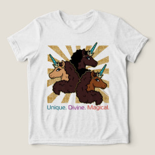 Afro-eenhoorntrio: uniek, goddelijk en magisch Tri-Blend shirt