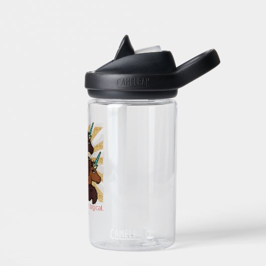 Afro-eenhoorntrio: uniek, goddelijk en magisch waterfles (Links)