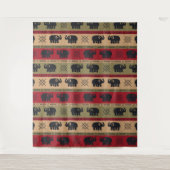 Afro Elephants Wandkleed (Voorkant)