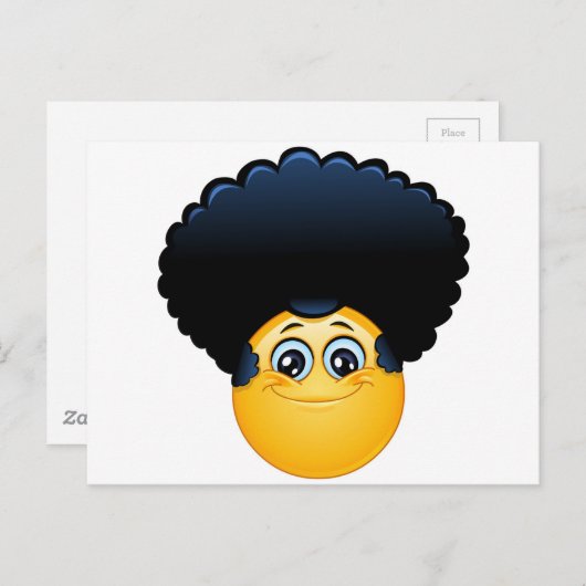 afro emoji briefkaart (Voorkant / Achterkant)