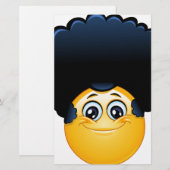afro emoji briefpapier (Voorkant / Achterkant)