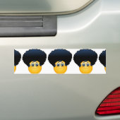 afro emoji bumpersticker (Op auto)
