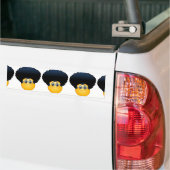 afro emoji bumpersticker (Op Truck)