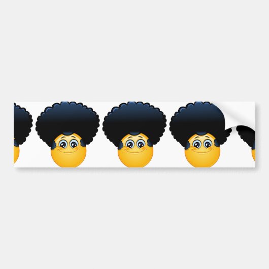 afro emoji bumpersticker (Voorkant)