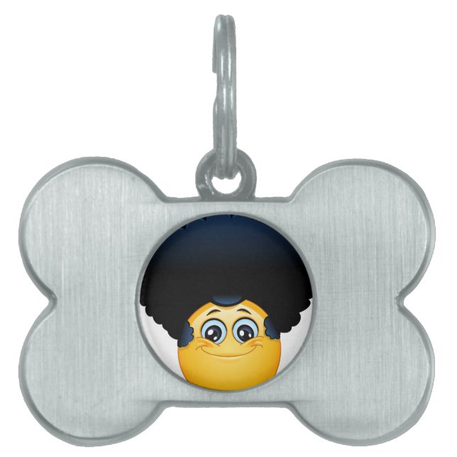 afro emoji huisdieren naamplaatje (voorkant)