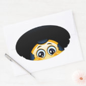 afro emoji ovale sticker (Envelop)