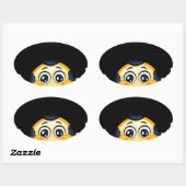 afro emoji ovale sticker (Vel)