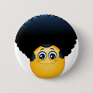 afro emoji ronde button 5,7 cm