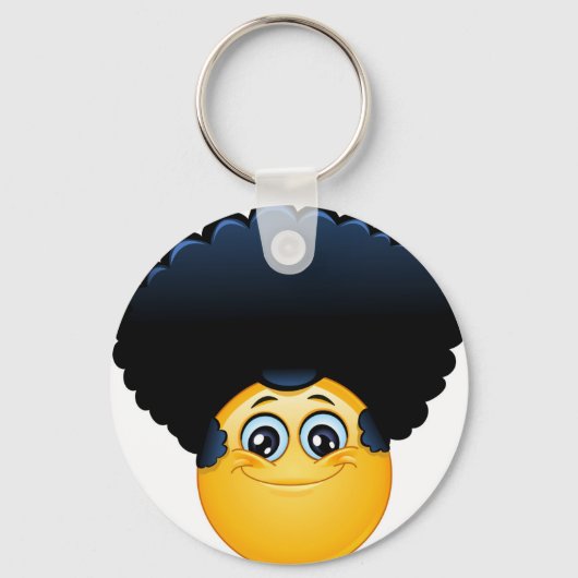 afro emoji sleutelhanger (Voorkant)