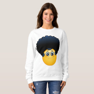 afro emoji womens sweatshirt