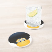 afro emoji zandsteen onderzetter (Zijkant)