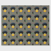 afro emojis cadeaupapier (Vlak)