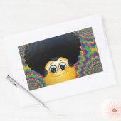 afro emojis rechthoekige sticker (Envelop)