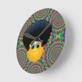 afro emojis ronde klok (Hoek)