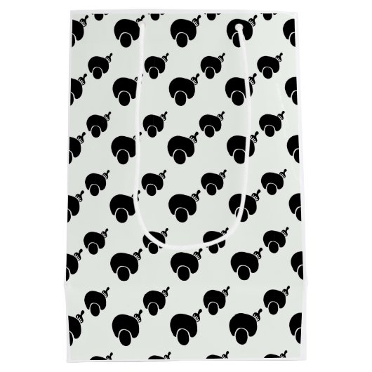 afro en kies zwarte en witte cadeautas (Achterkant)