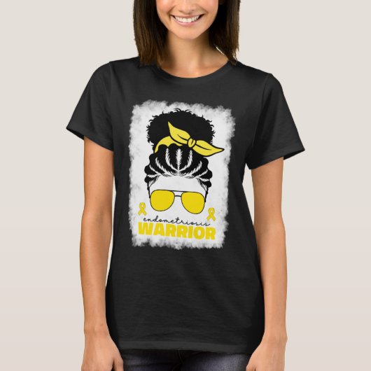 Afro Endometriosis Warrior For Black Women Endomet T-shirt (Voorkant)