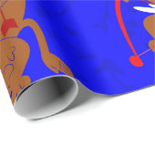 Afro Engel Zwarte Cupido Afrikaanse Cherub Blauw H Cadeaupapier (Rol Hoek)